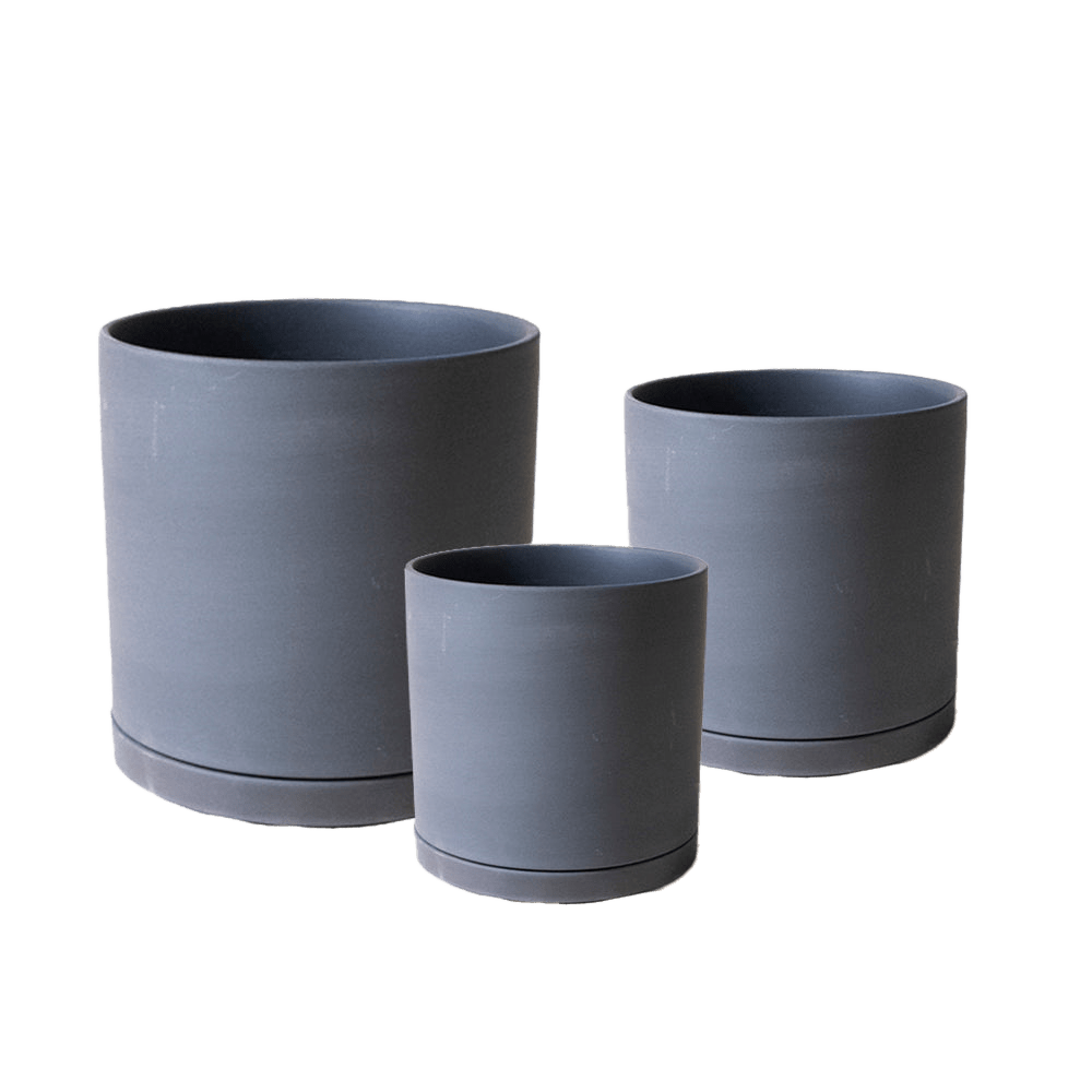 Dojo Porcelain Modern Indoor Plant Pot With Saucer Sets - Chive US Wholesale