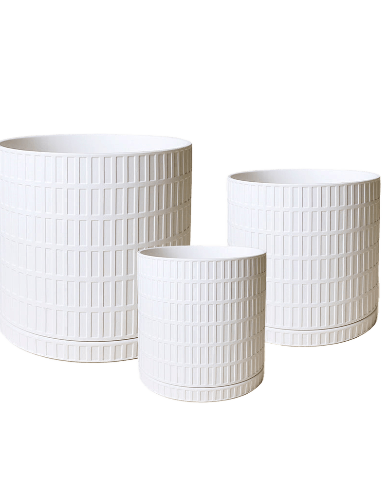 Virago Porcelain Pot With Drainage Hole And Saucer Sets - Chive US Wholesale