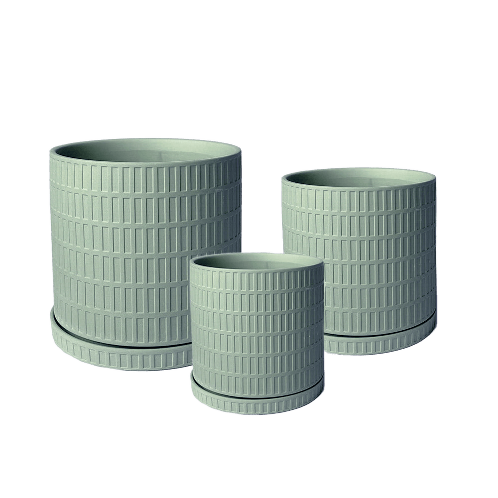 Virago Porcelain Pot With Drainage Hole And Saucer Sets - Chive US Wholesale