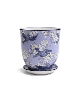 Liberte Porcelain Pot And Saucer Set With Drainage - Chive US Wholesale