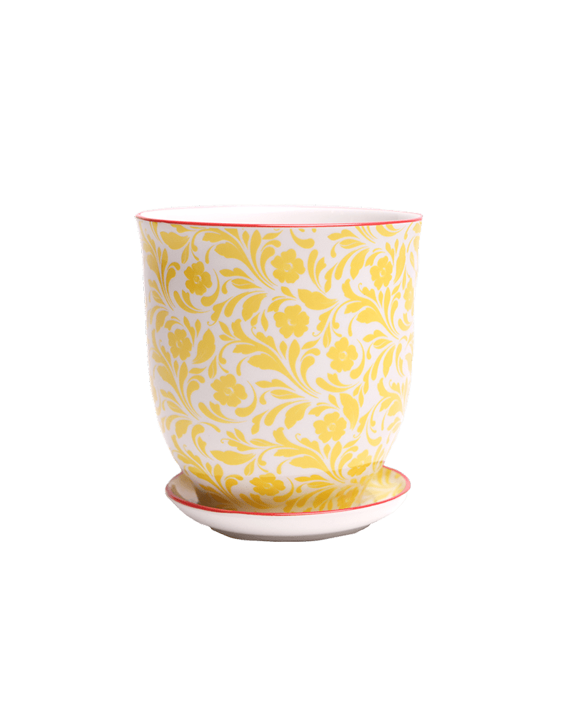 Liberte Porcelain Pot And Saucer Set With Drainage - Chive US Wholesale