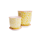 Liberte Porcelain Pot And Saucer Set With Drainage - Chive US Wholesale