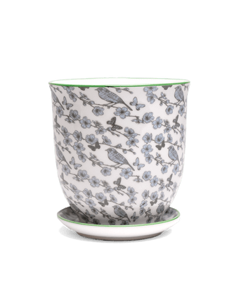 Liberte 5 Porcelain Pot And Saucer With Drainage - Chive US Wholesale