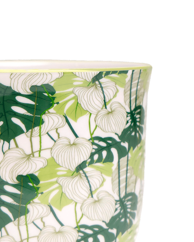 Liberte 5 Porcelain Pot And Saucer With Drainage - Chive US Wholesale