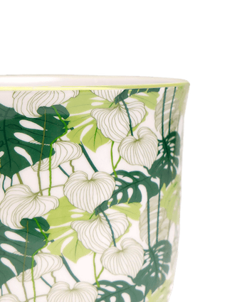 Liberte 5 Porcelain Pot And Saucer With Drainage - Chive US Wholesale