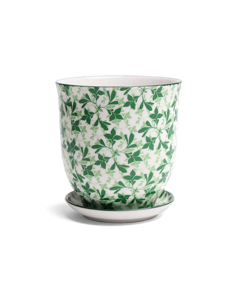 Liberte Porcelain Pot And Saucer Set With Drainage - Chive US Wholesale