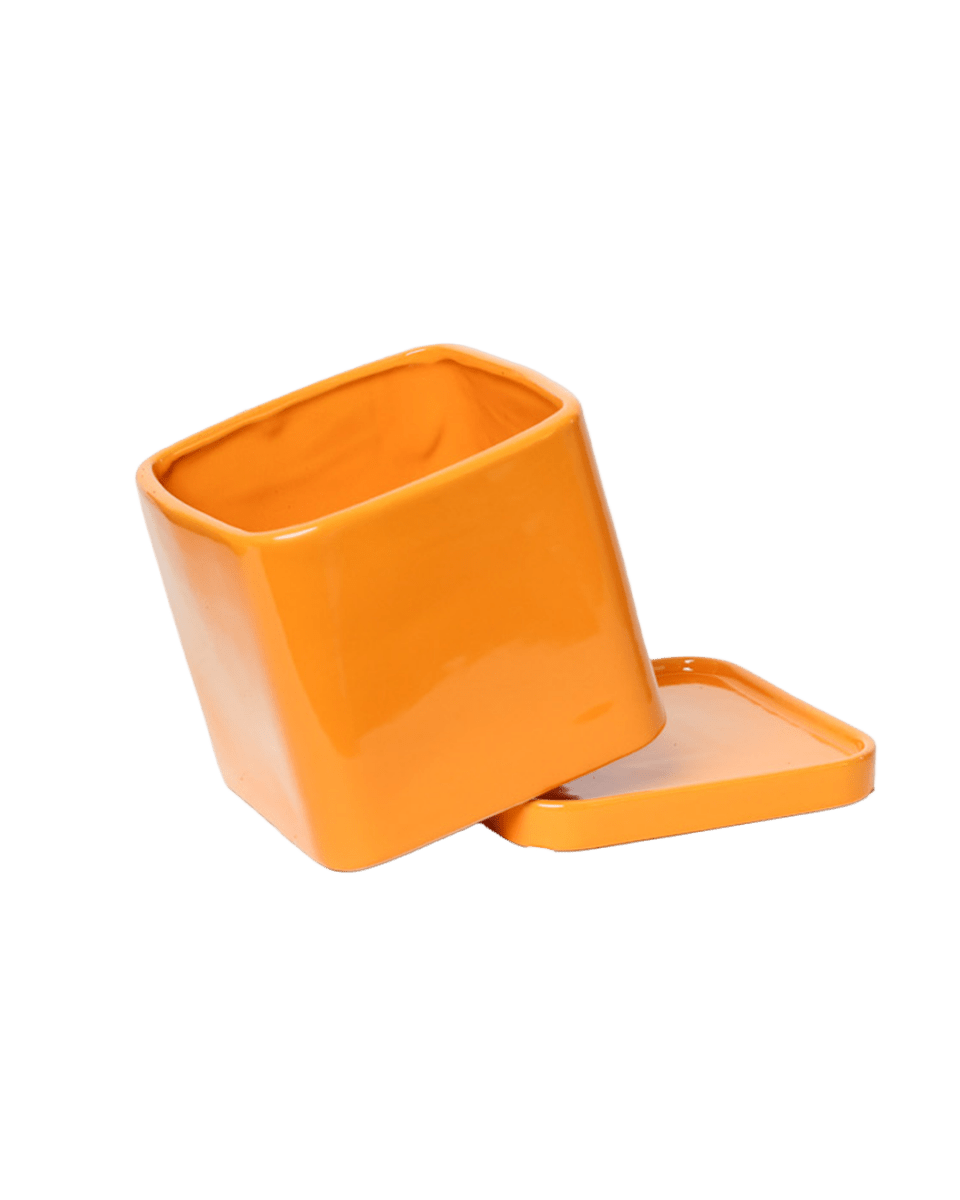 Svek Ceramic Pot And Saucer With Drainage Hole - Chive US Wholesale