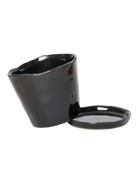 Tika Ceramic Pot & Saucer Set With Drainage - Chive US Wholesale