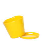 Tika Ceramic Pot & Saucer Set With Drainage - Chive US Wholesale