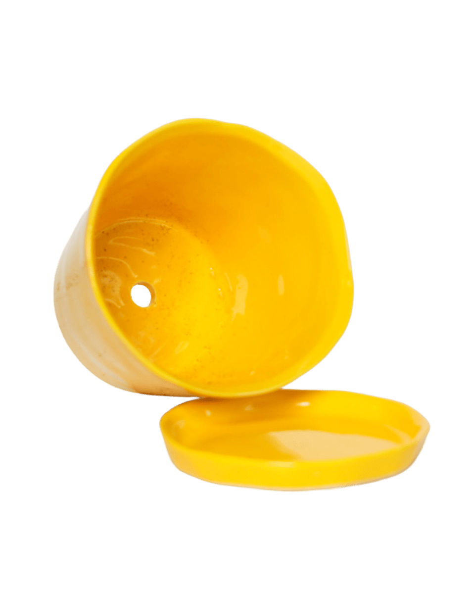 Tika Ceramic Pot & Saucer Set With Drainage - Chive US Wholesale