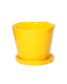 Tika Ceramic Pot & Saucer Set With Drainage - Chive US Wholesale