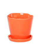 Tika Ceramic Pot & Saucer Set With Drainage - Chive US Wholesale