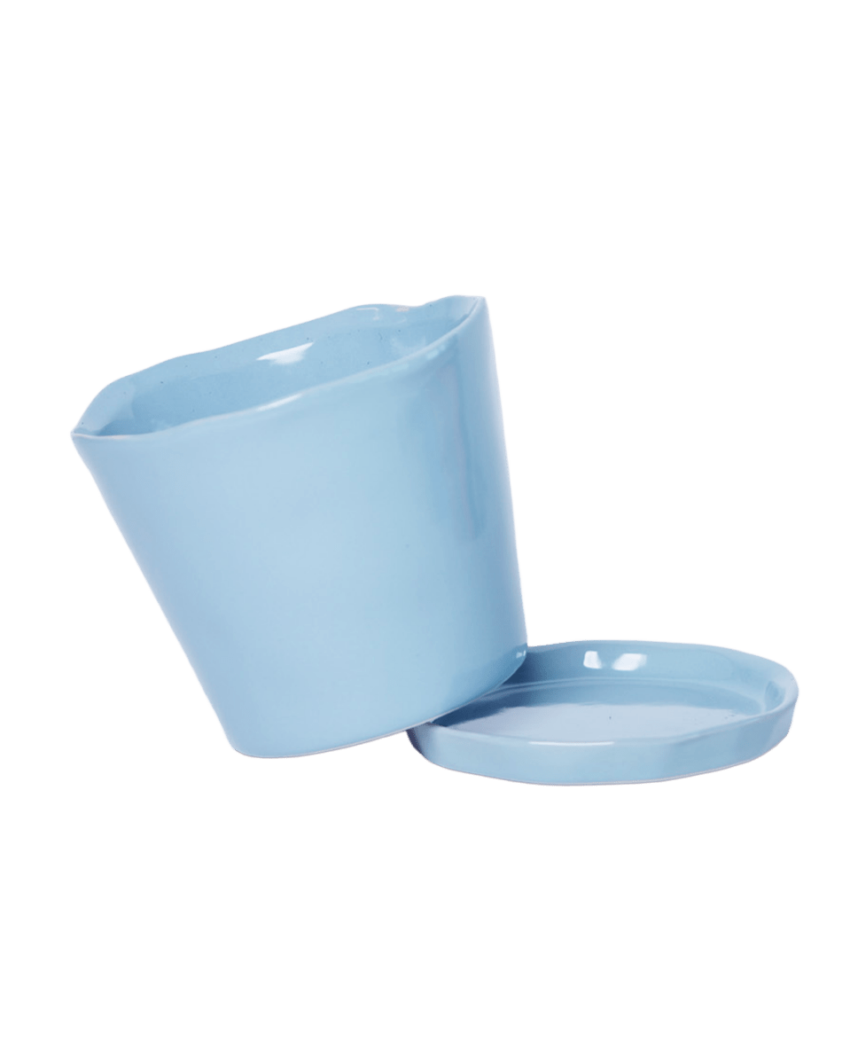 Tika Pot & Saucer | 5 inch - Chive US Wholesale