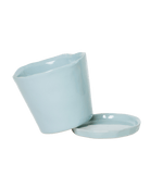 Tika Ceramic Pot & Saucer Set With Drainage - Chive US Wholesale