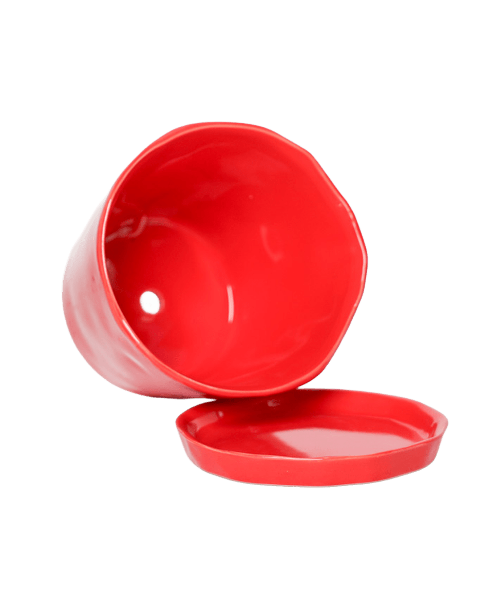 Tika Ceramic Pot & Saucer Set With Drainage - Chive US Wholesale