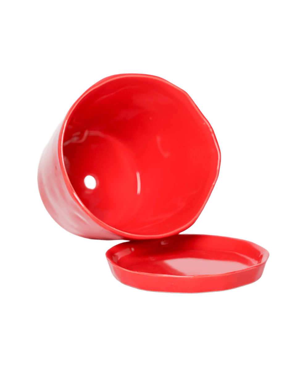 Tika Ceramic Pot & Saucer Set With Drainage - Chive US Wholesale