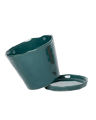 Tika Ceramic Pot & Saucer Set With Drainage - Chive US Wholesale