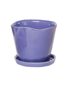 Tika Ceramic Pot & Saucer Set With Drainage - Chive US Wholesale