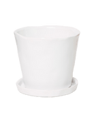 Tika Ceramic Pot & Saucer Set With Drainage - Chive US Wholesale