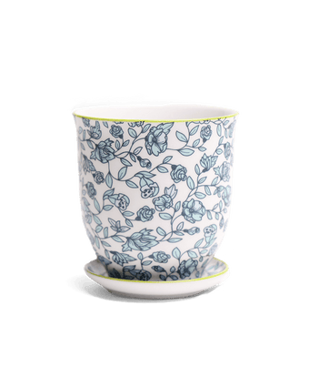 Liberte Porcelain Pot And Saucer Set With Drainage - Chive US Wholesale