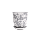 Liberte Porcelain Pot And Saucer Set With Drainage - Chive US Wholesale