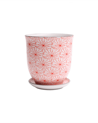 Liberte Porcelain Pot And Saucer Set With Drainage - Chive US Wholesale