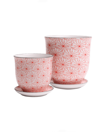 Liberte Porcelain Pot And Saucer Set With Drainage - Chive US Wholesale
