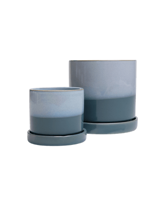 Minute Ceramic Pot And Saucer Set With Drainage - Chive US Wholesale