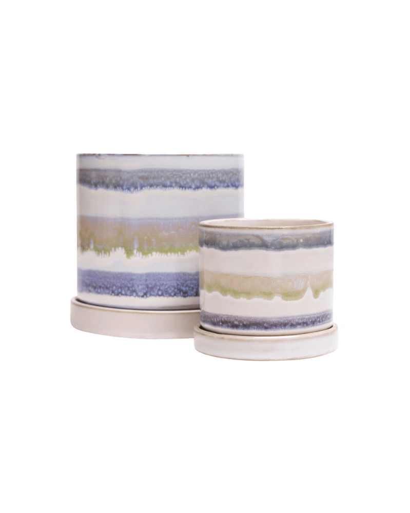 Minute Ceramic Pot And Saucer Set With Drainage - Chive US Wholesale