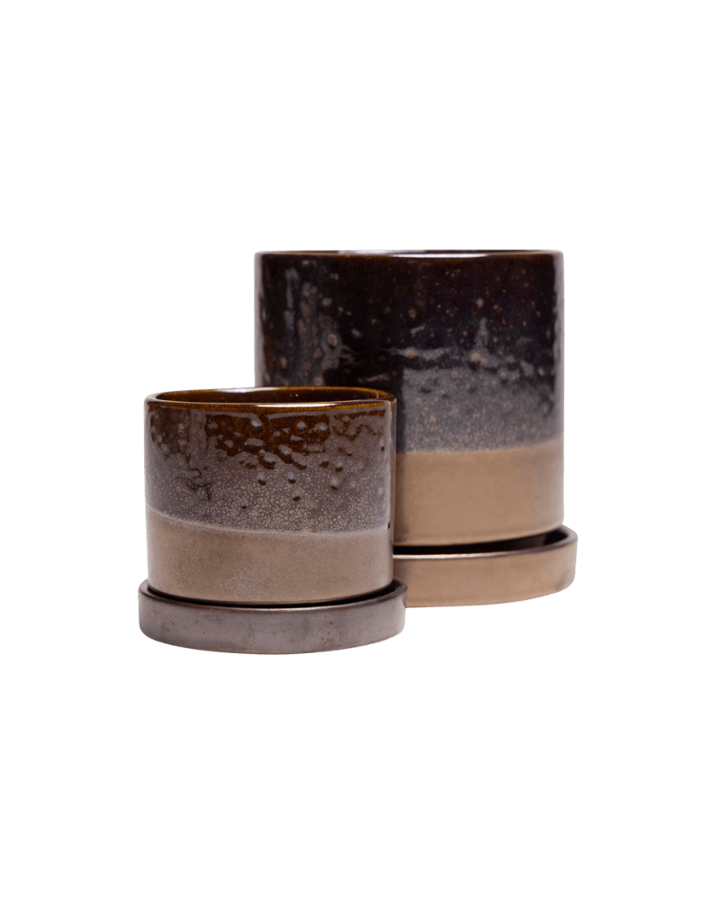 Minute Ceramic Pot And Saucer Set With Drainage - Chive US Wholesale