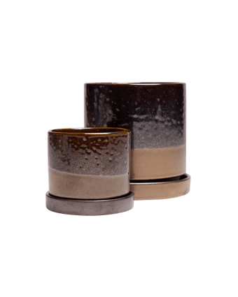 Minute Ceramic Pot And Saucer Set With Drainage - Chive US Wholesale