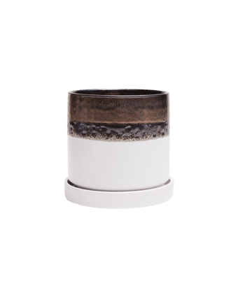 Minute Ceramic Pot And Saucer Set With Drainage - Chive US Wholesale