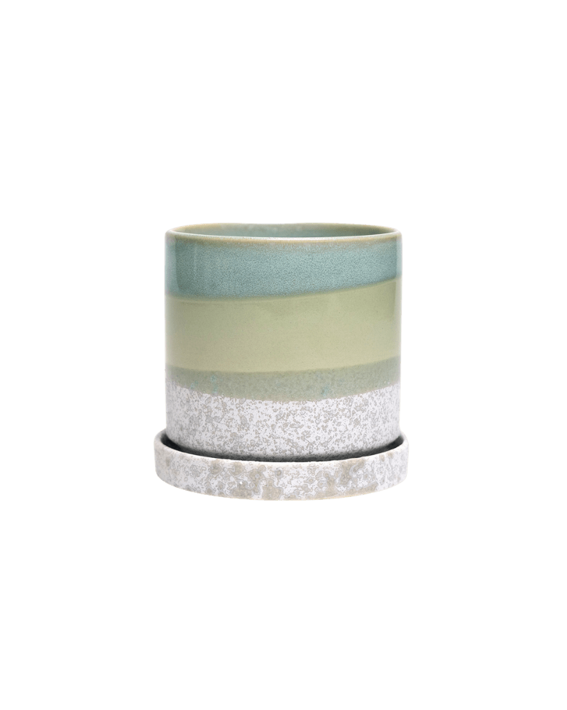 Minute Ceramic Pot And Saucer Set With Drainage - Chive US Wholesale