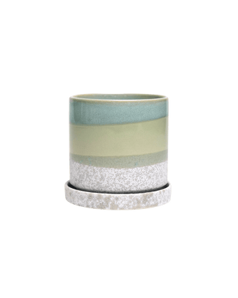 Minute Ceramic Pot And Saucer Set With Drainage - Chive US Wholesale