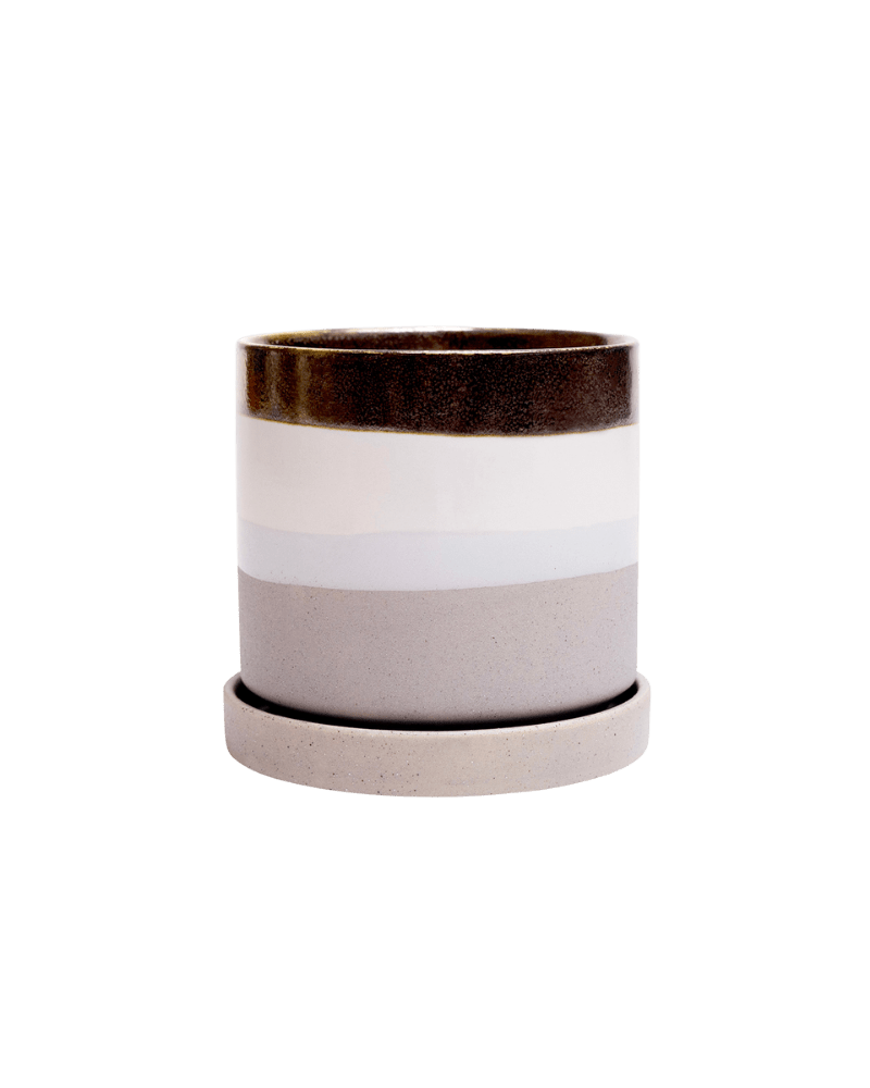 Minute Ceramic Pot And Saucer Set With Drainage - Chive US Wholesale