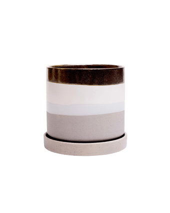 Minute Ceramic Pot And Saucer Set With Drainage - Chive US Wholesale