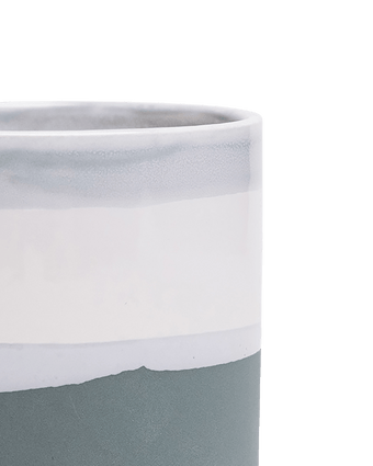 Minute Ceramic Pot And Saucer Set With Drainage - Chive US Wholesale