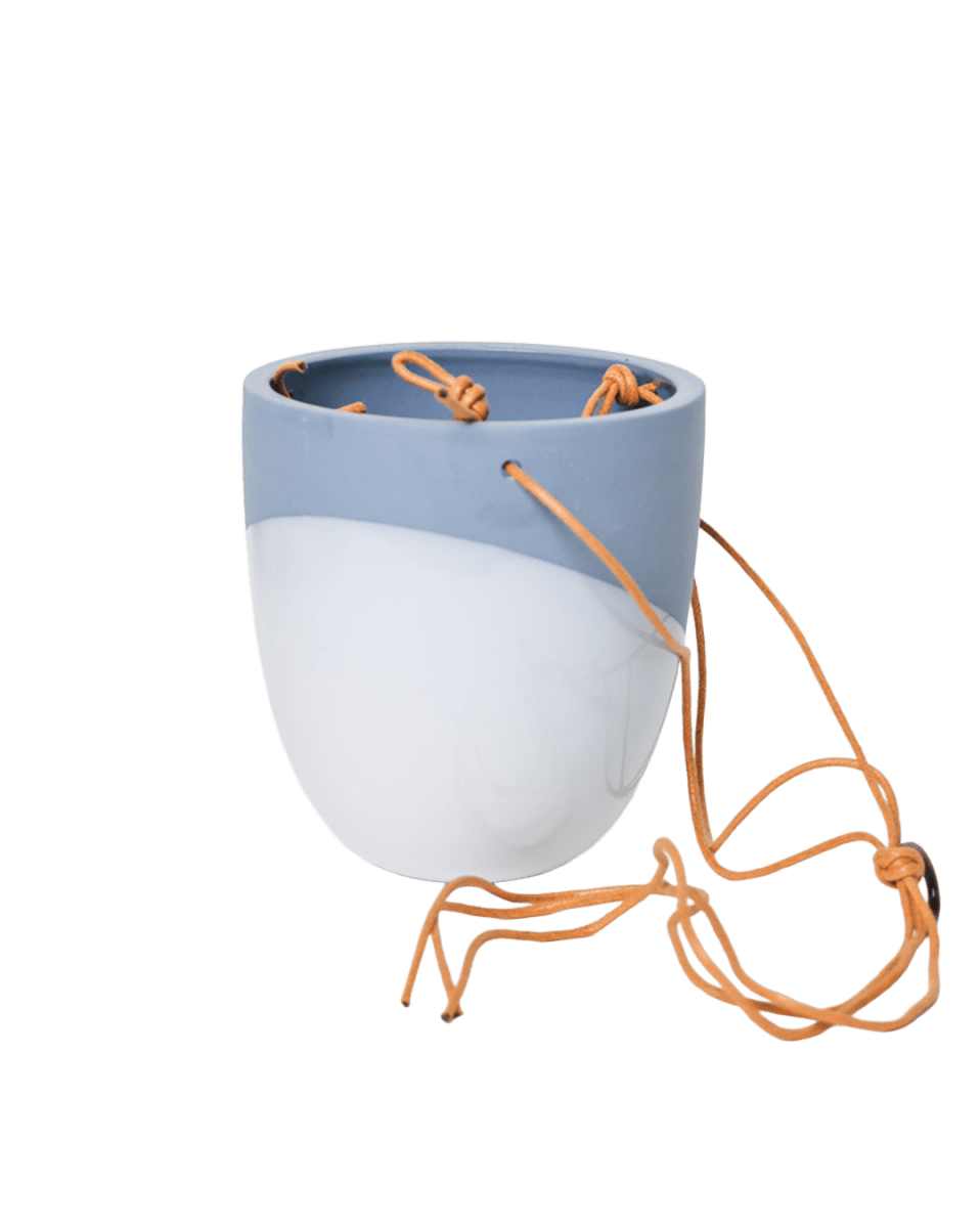 Bobbin Porcelain Modern Hanging Indoor Plant Pot - Chive US Wholesale