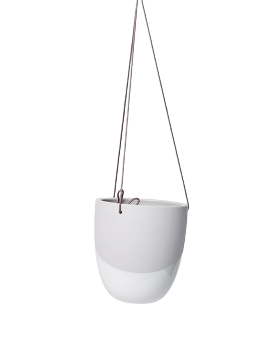 Bobbin Porcelain Modern Hanging Indoor Plant Pot - Chive US Wholesale