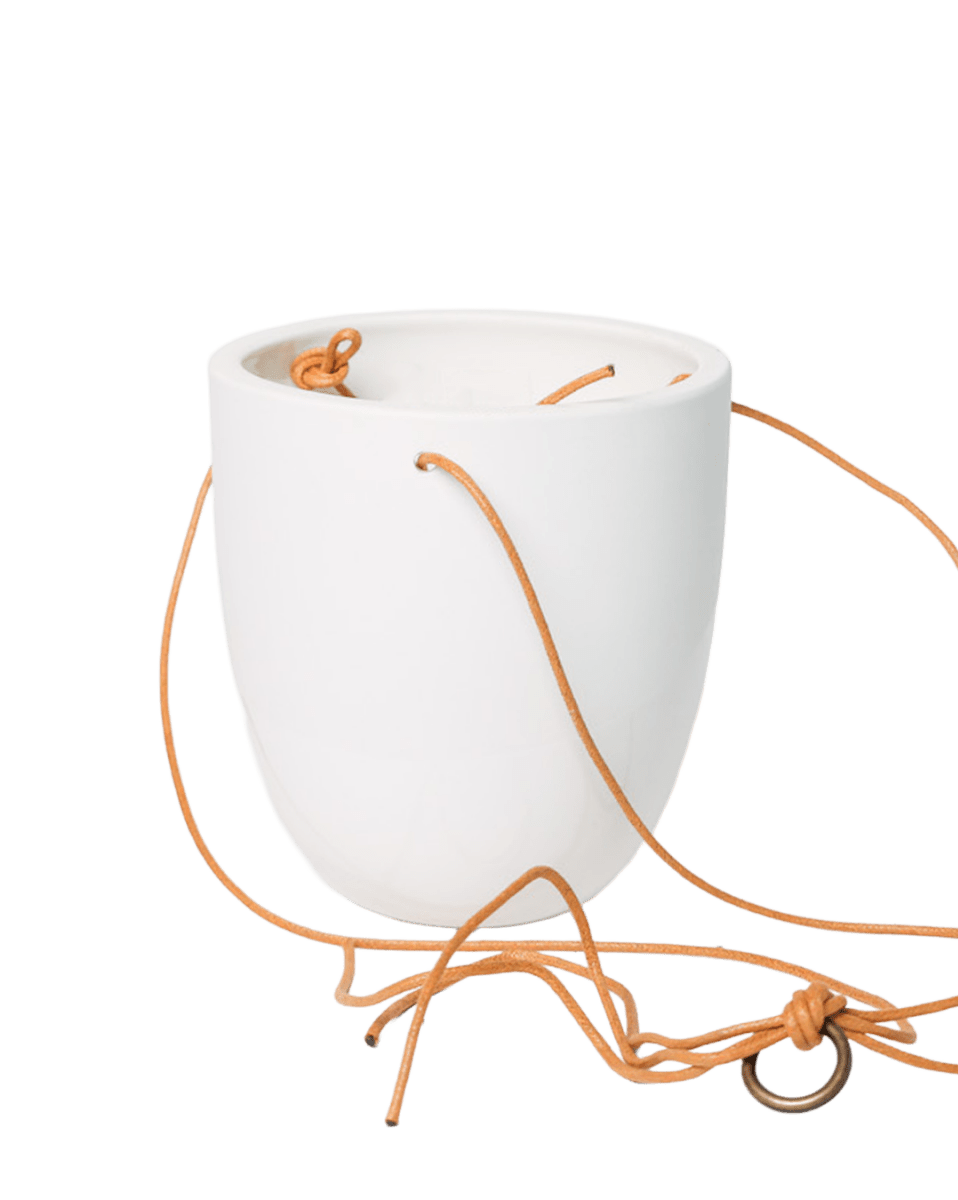 Bobbin Porcelain Modern Hanging Indoor Plant Pot - Chive US Wholesale