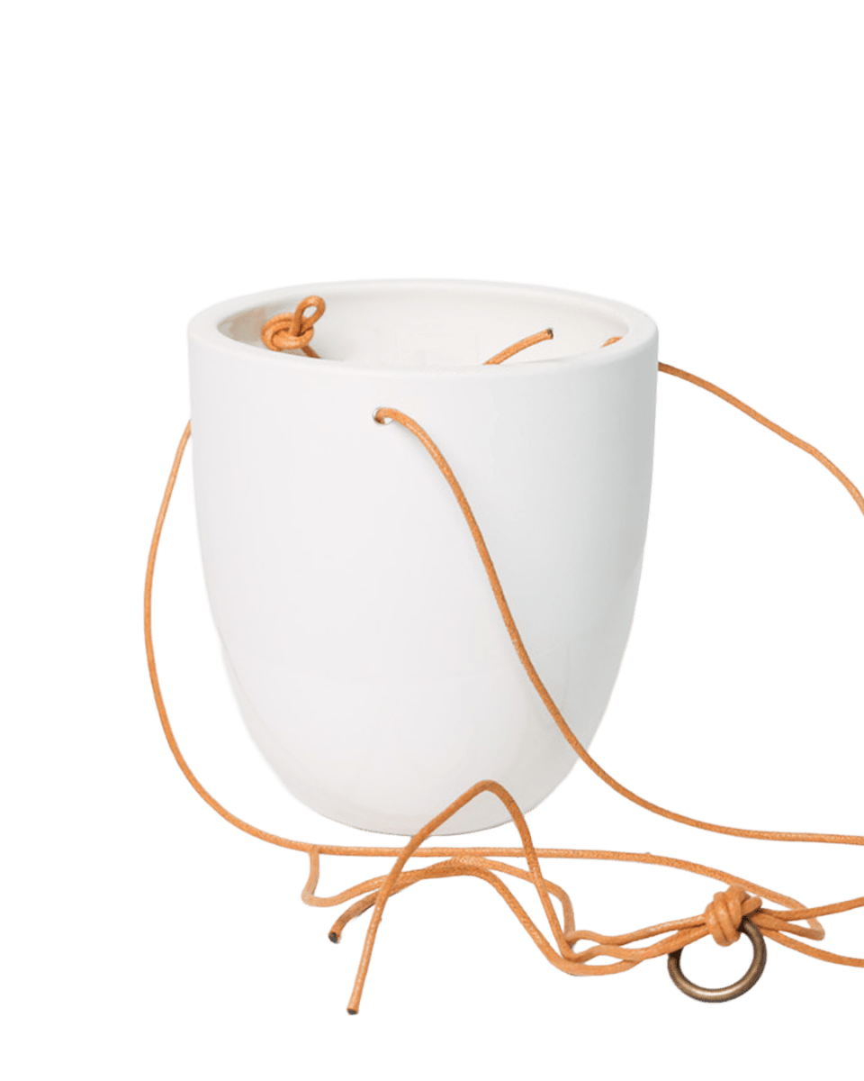 Bobbin Porcelain Modern Hanging Indoor Plant Pot - Chive US Wholesale