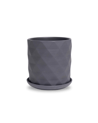 Virago 5" Porcelain Pot With Drainage Hole And Saucer - Chive US Wholesale