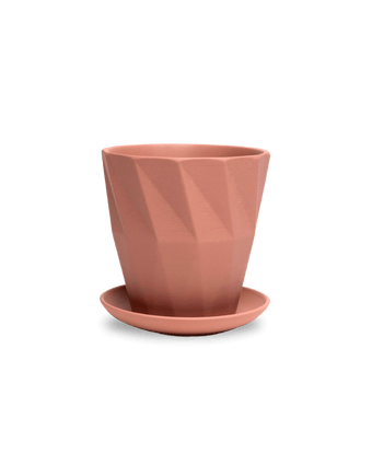 Virago 5" Porcelain Pot With Drainage Hole And Saucer - Chive US Wholesale