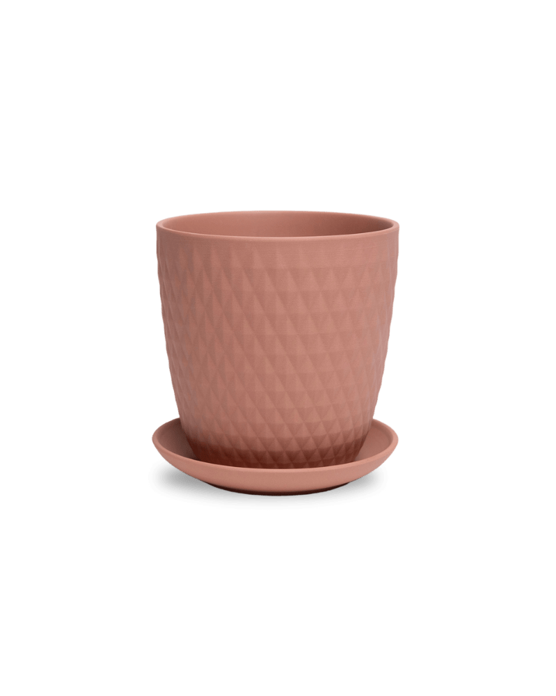 Virago 5" Porcelain Pot With Drainage Hole And Saucer - Chive US Wholesale