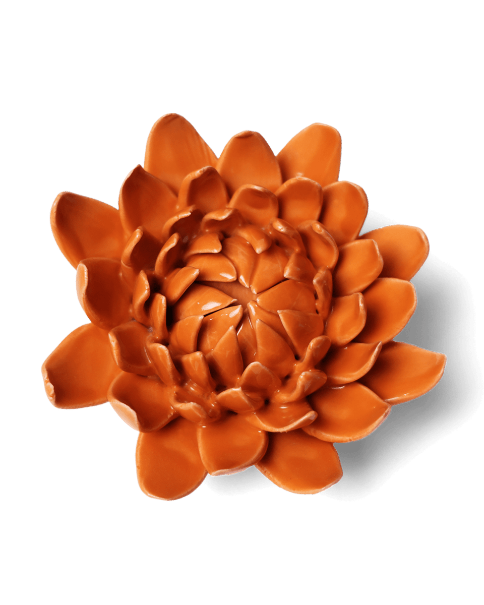 Ceramic Flower Dahlia Orange 11 - Chive US Wholesale