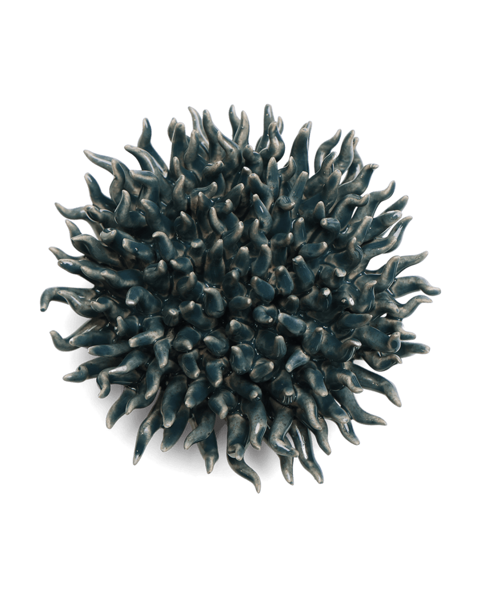 Ceramic Flower Mondo Teal 12 - Chive US Wholesale