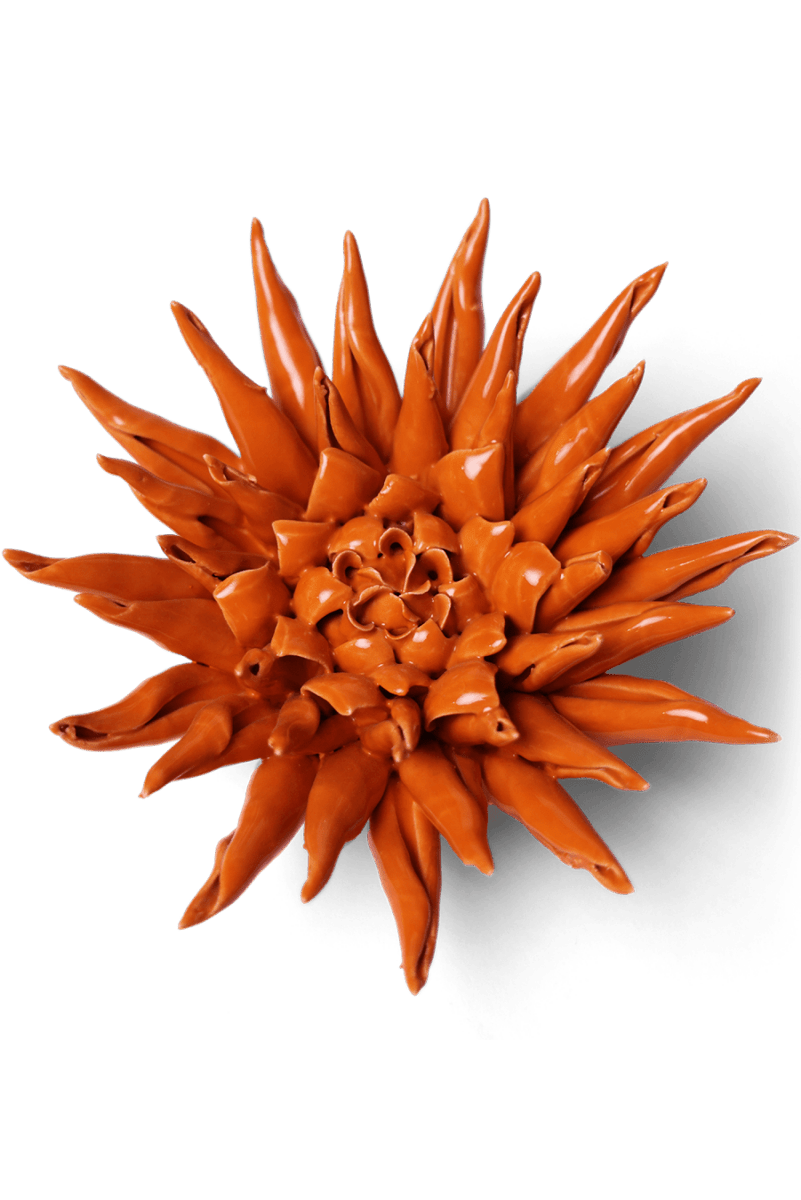 Ceramic Flower Large Orange 12 - Chive US Wholesale