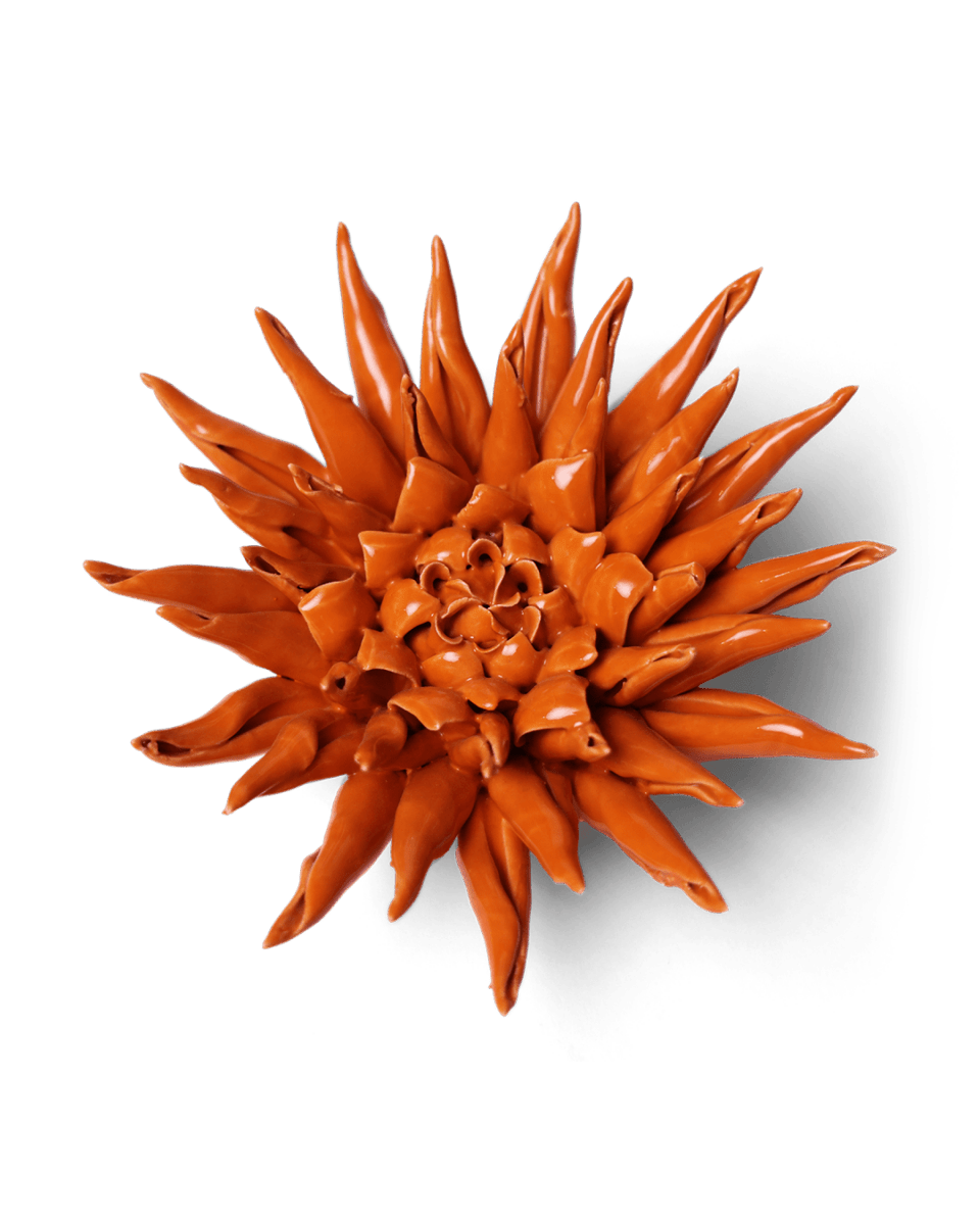 Ceramic Flower Large Orange 12 - Chive US Wholesale