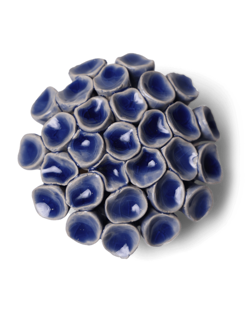 Ceramic Flower Medium Blue 12 - Chive US Wholesale