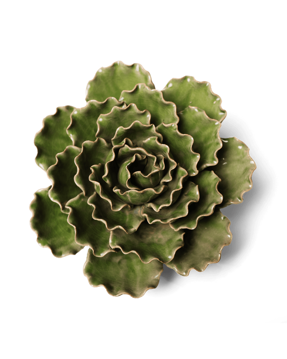 Ceramic Flower Lettuce Green XL 5 - Chive US Wholesale